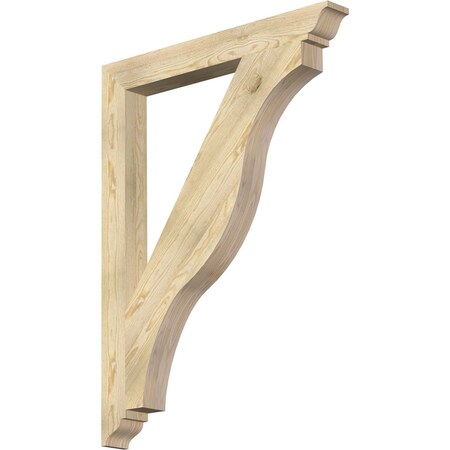 Ekena Millwork Funston Traditional Rough Sawn Bracket, Douglas Fir, 4"W x 36"D x 48"H BKT04X36X48FST01RDF